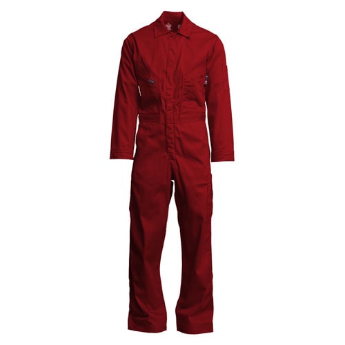 LAPCO 7 oz FR Deluxe Coverall in red